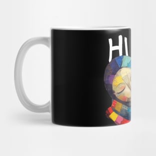 Hugs: Somebody Needs a Hug Today on a dark (Knocked Out) background Mug